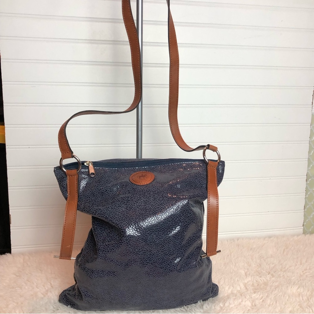 Rossi & Caruso Soft Luxurious Pebbled Leather Crossbody Bag